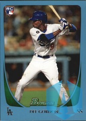 2011 Bowman Draft Blue Los Angeles Dodgers Baseball Card #40 Dee Gordon 165/499